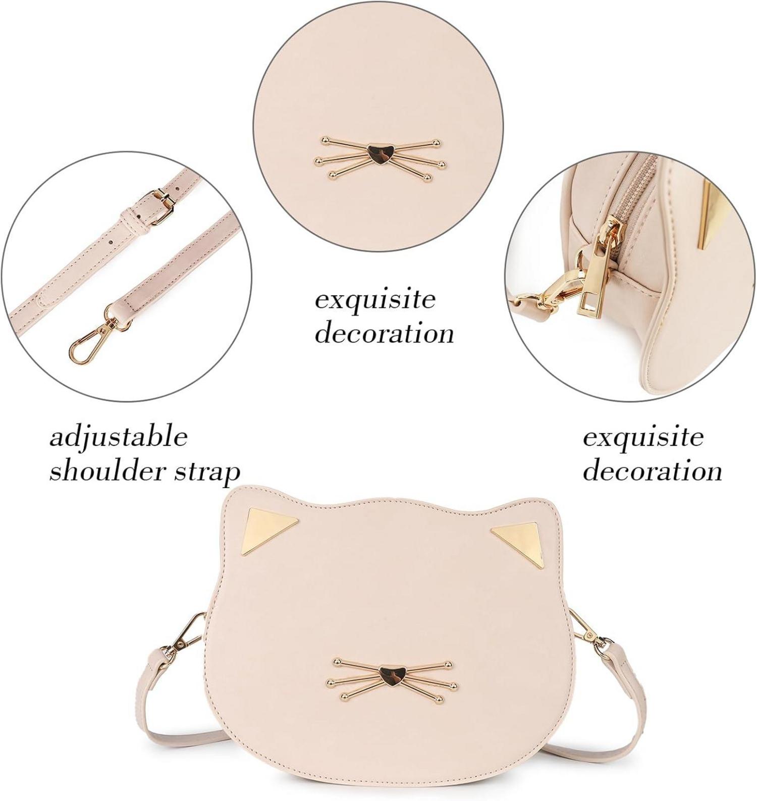 Gladdon Katze Geldbörse Messenger Tasche Mädchen Kawaii Teenager 12+ Jahre alt
