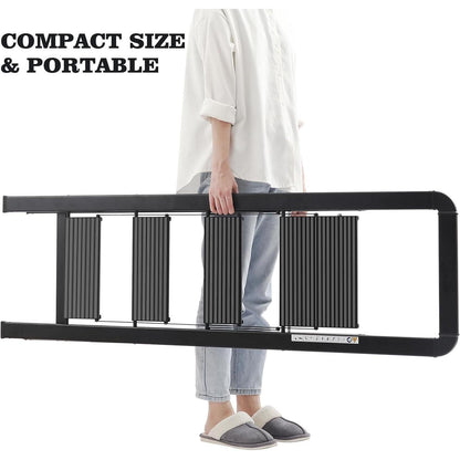 Klapptrittleiter 4 Stufen mit Handlauf, Aluminium, bis 150 kg