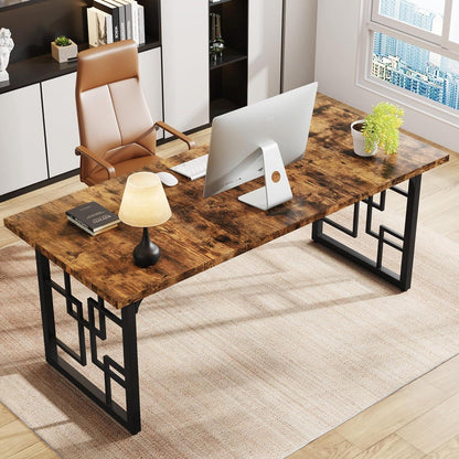 Industriedesign Schreibtisch Holz Metall 160x80x75 cm