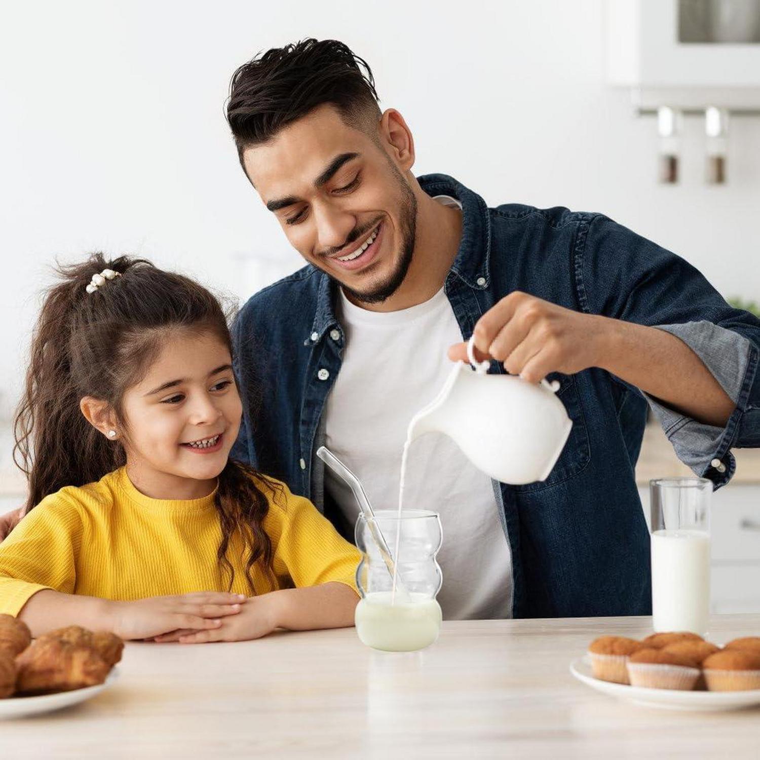 Trinkgläser 550ml Set geripptes Wellen Design 4er Set