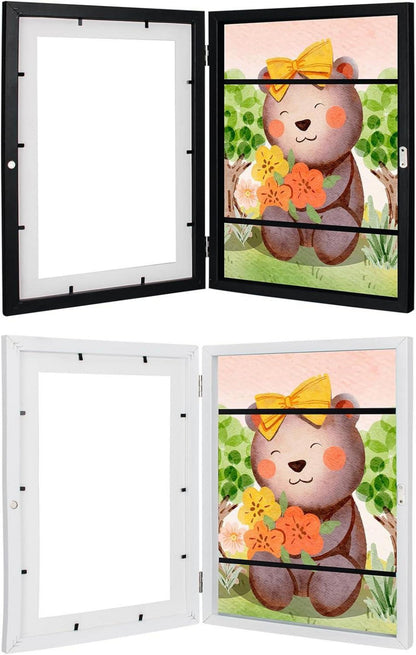 Kunst Bilderrahmen Kinderzeichnungen A4 weiß schwarz 2er Set