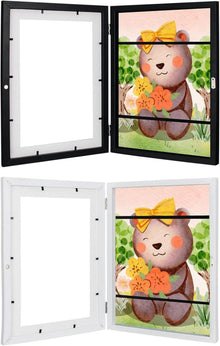 Kunst Bilderrahmen Kinderzeichnungen A4 weiß schwarz 2er Set