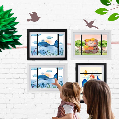 Bilderrahmen A4 Kinderzeichnungen Kunst Wechselrahmen 2er Set