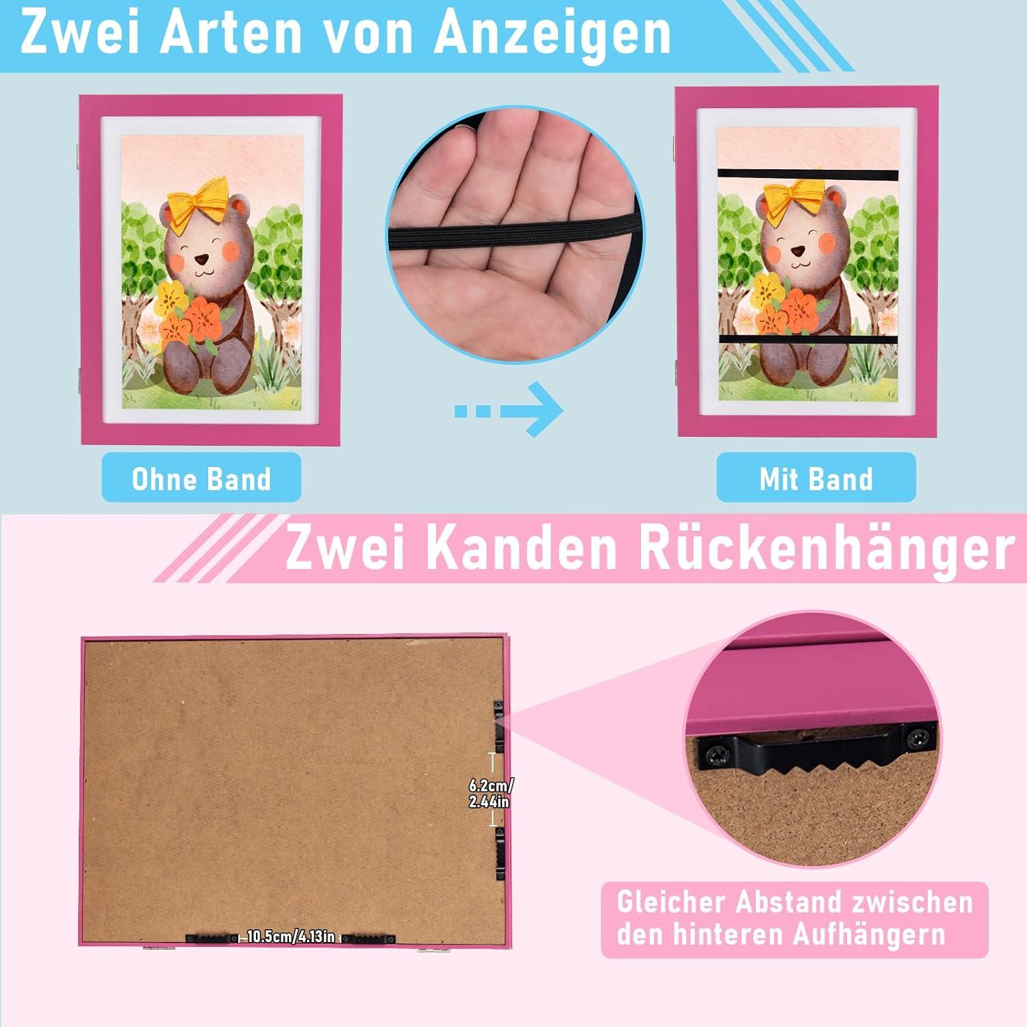 Kunst Bilderrahmen Kinder A4 rosa