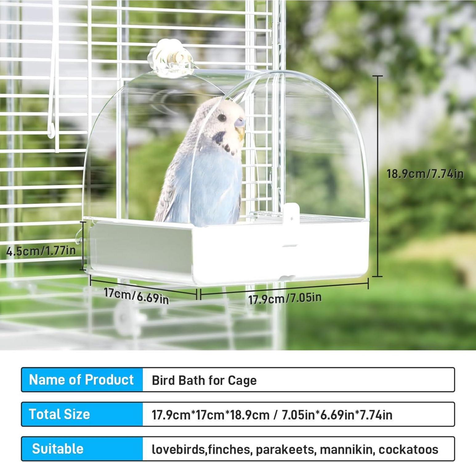 Vogelbadewanne 3in1 Multifunktions-Hängendes Badehaus