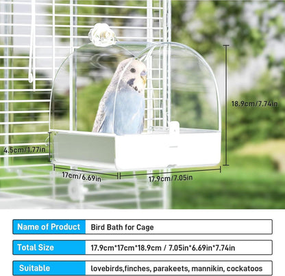 Vogelbadewanne 3in1 Multifunktions-Hängendes Badehaus