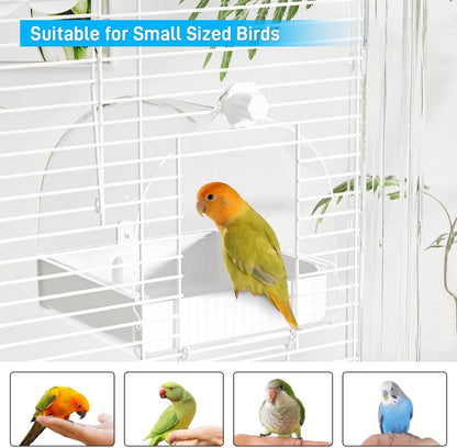 Vogelkäfig Badehaus 3-in-1 Multifunktions Vogelbad Schüssel Tränke