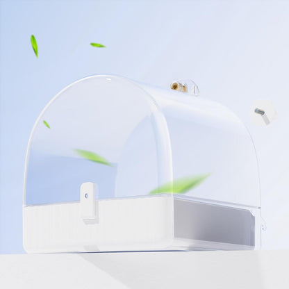 Vogelbadewanne Vogeltränke Schale für Vogelkäfig - Multifunktions Badehaus 3 in 1