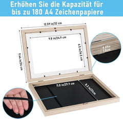 Kinderzeichnungen A4 Bilderrahmen zum öffnen Holz 1pc