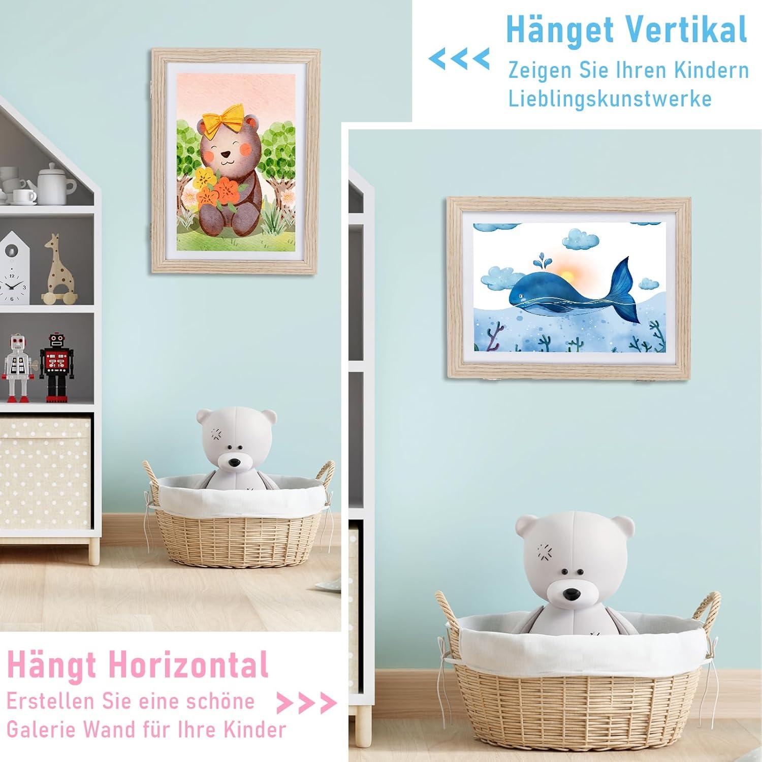 A4 Bilderrahmen Kinderbilder Kunstfotorahmen öffnen Wood