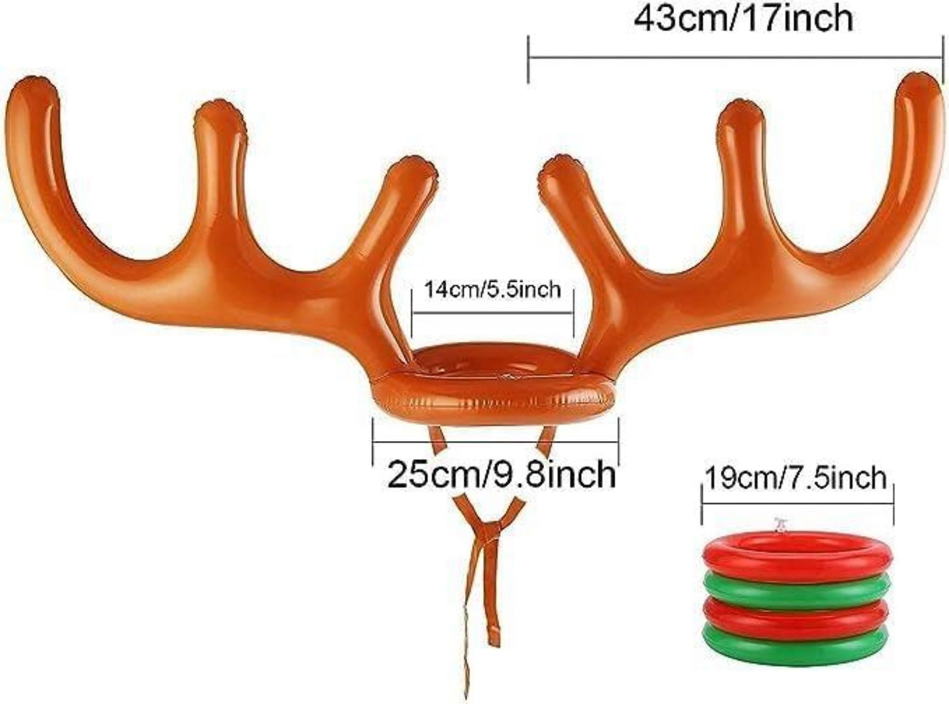 Aufblasbares Rentier Geweih Wurfspiel Set - Weihnachtsfeier