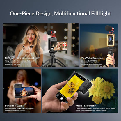 A17 mm/37 mm Lens Adapter with Fill Light for Smartphones