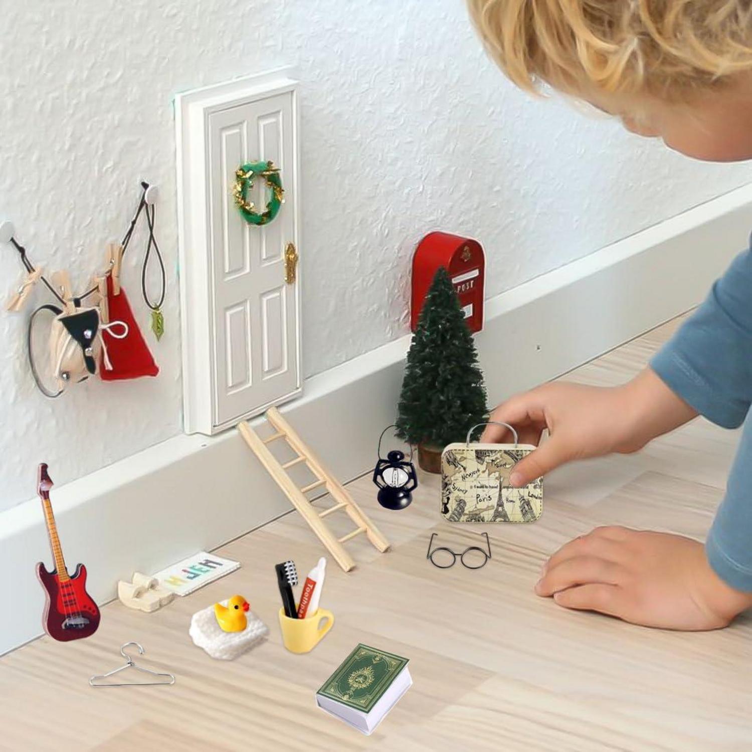 Miniatur Wichtel Zubehör Set Weihnachten Puppenhaus DIY Reise