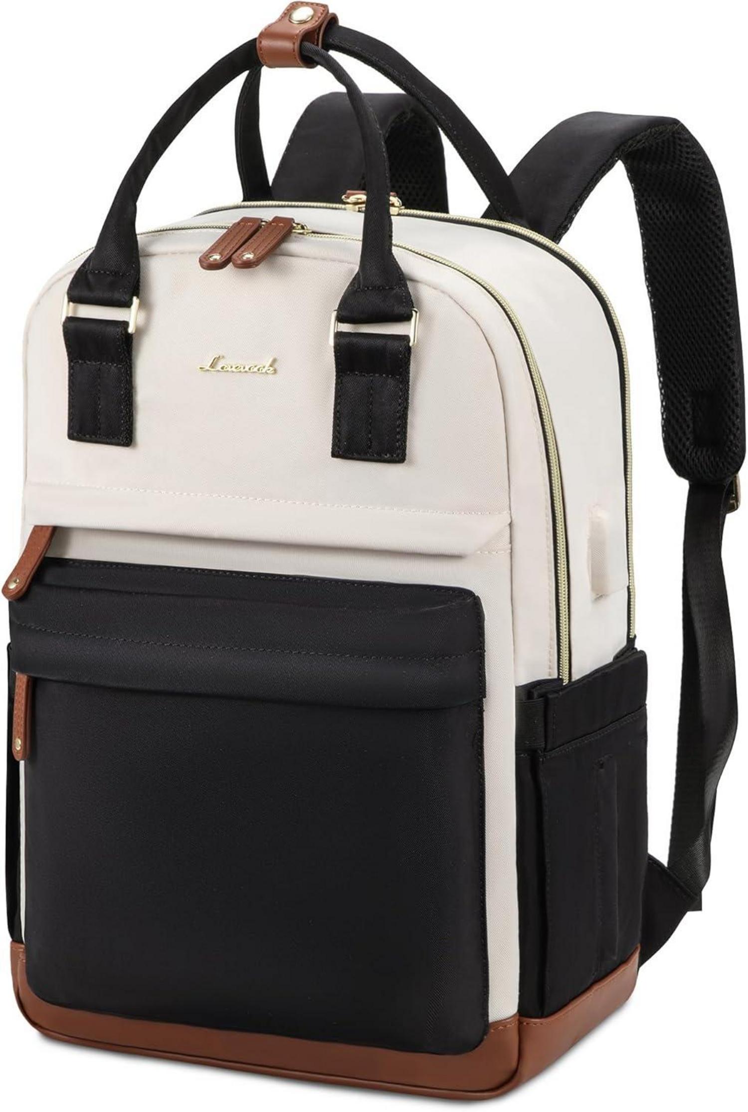 Damen Laptop Rucksack 15,6 Zoll Wasserdicht Schwarz - LOVEVOOK