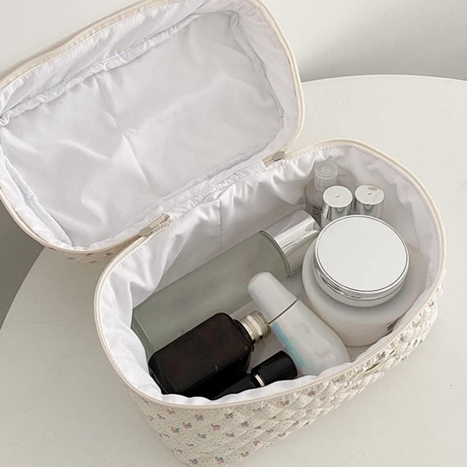 3-teiliges Reise Kosmetiktaschen Set mit Blumenmuster für Kinder und