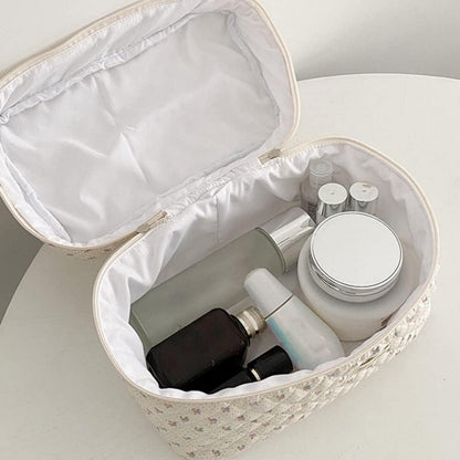 3-teiliges Reise Kosmetiktaschen Set mit Blumenmuster für Kinder und
