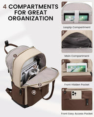Großer Wasserdichter Damen Laptop Rucksack Schule Uni Büro 15,6 Zoll