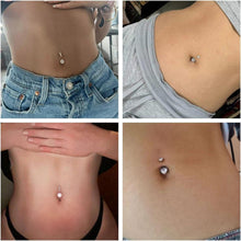 3er Set Bauchnabelpiercing Edelstahl Zirkonia Gold 8mm