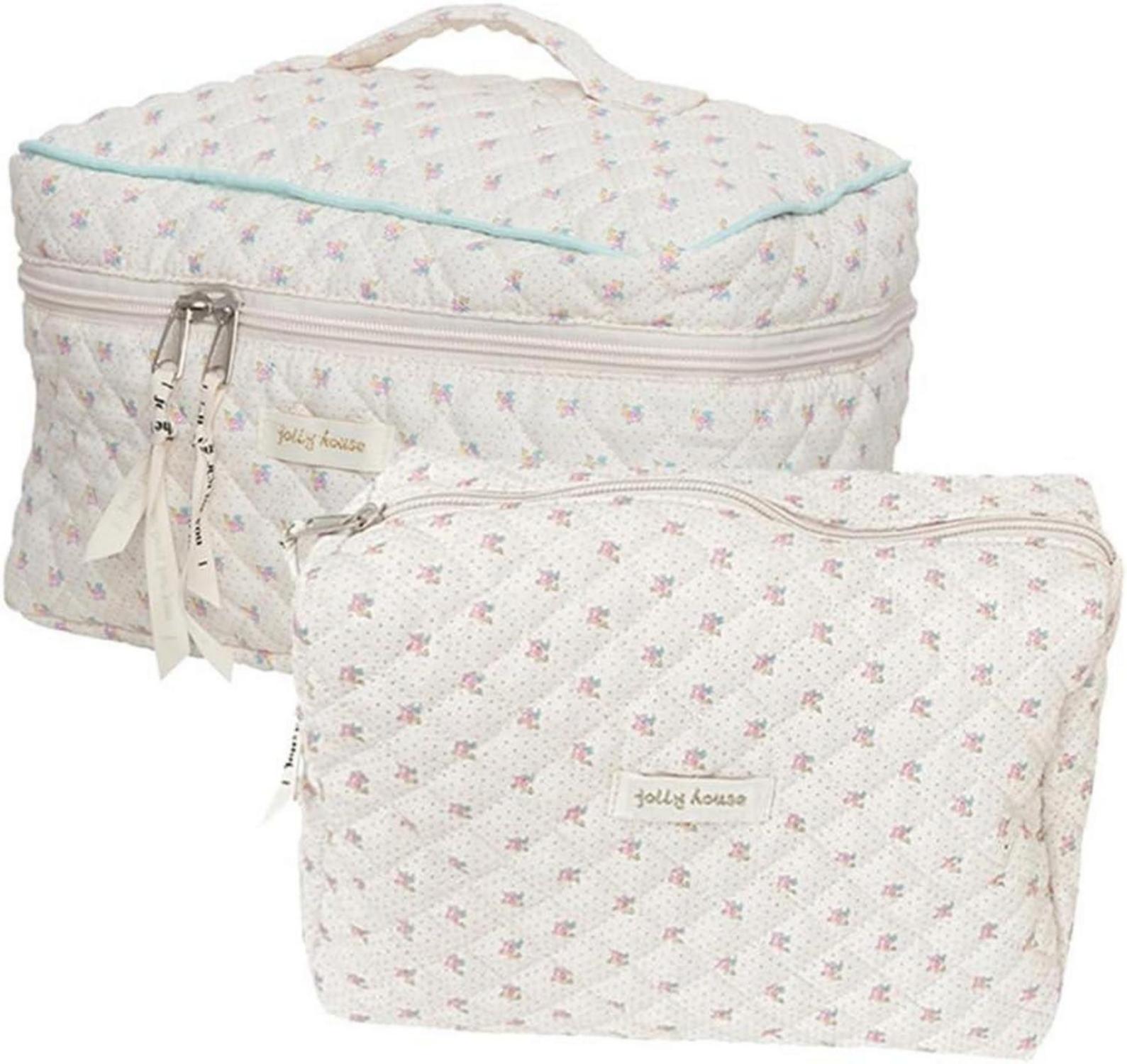 3-teiliges Reise Kosmetiktaschen Set mit Blumenmuster für Damen