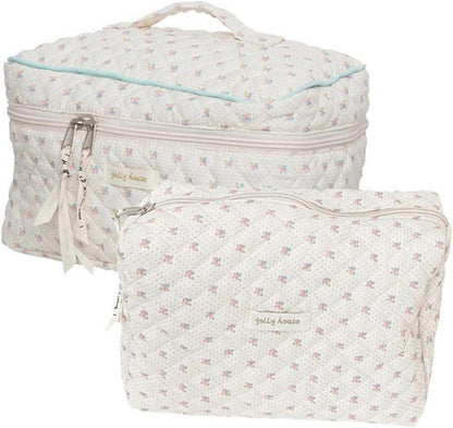 3-teiliges Reise Kosmetiktaschen Set mit Blumenmuster für Damen