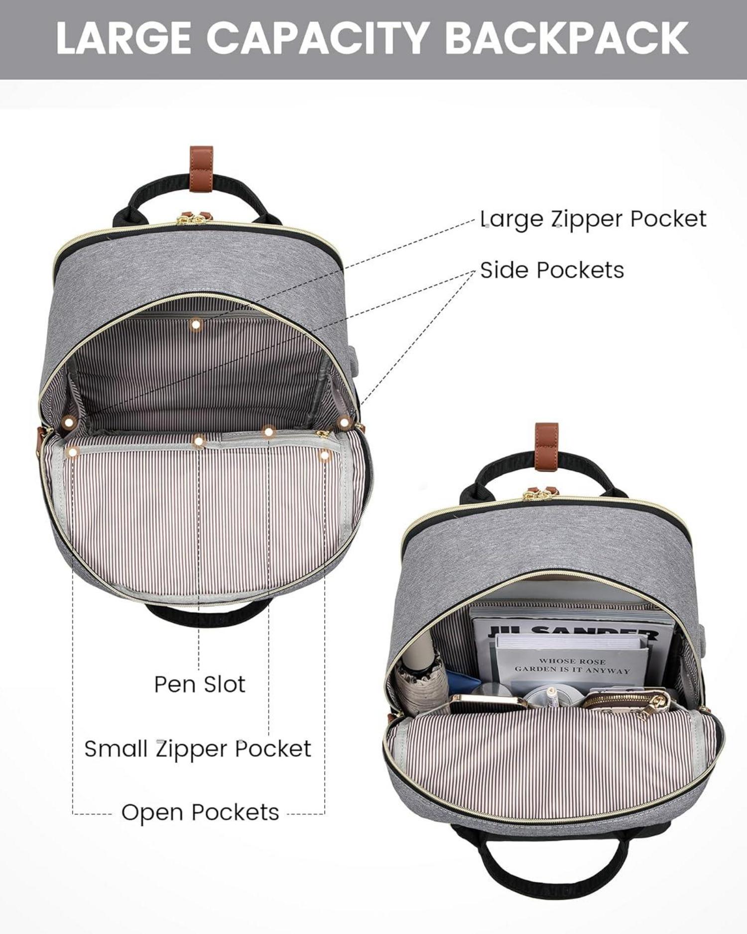 LOVEVOOK Schulrucksack Mädchen Damen Herren Schwarz 15,6