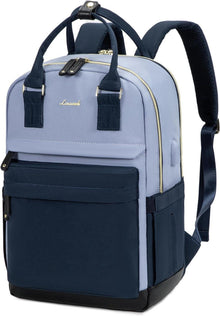 Rucksack LOVEVOOK Damen Herren 15,6 Zoll Laptop-Fach Blau