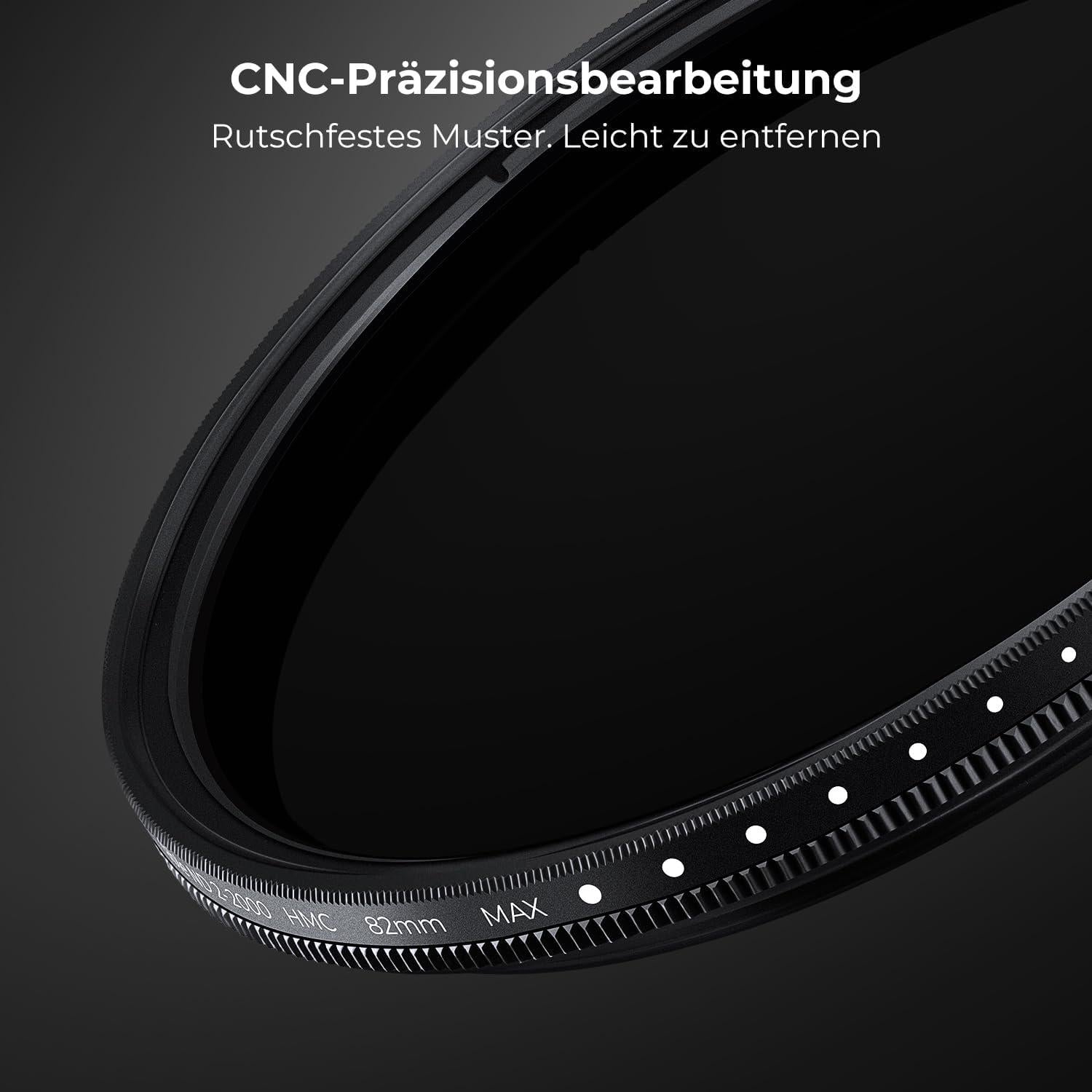 Nano K-Serie ND Filter 58mm Variabler ND2-ND2000, 1-11 Blendenstufen