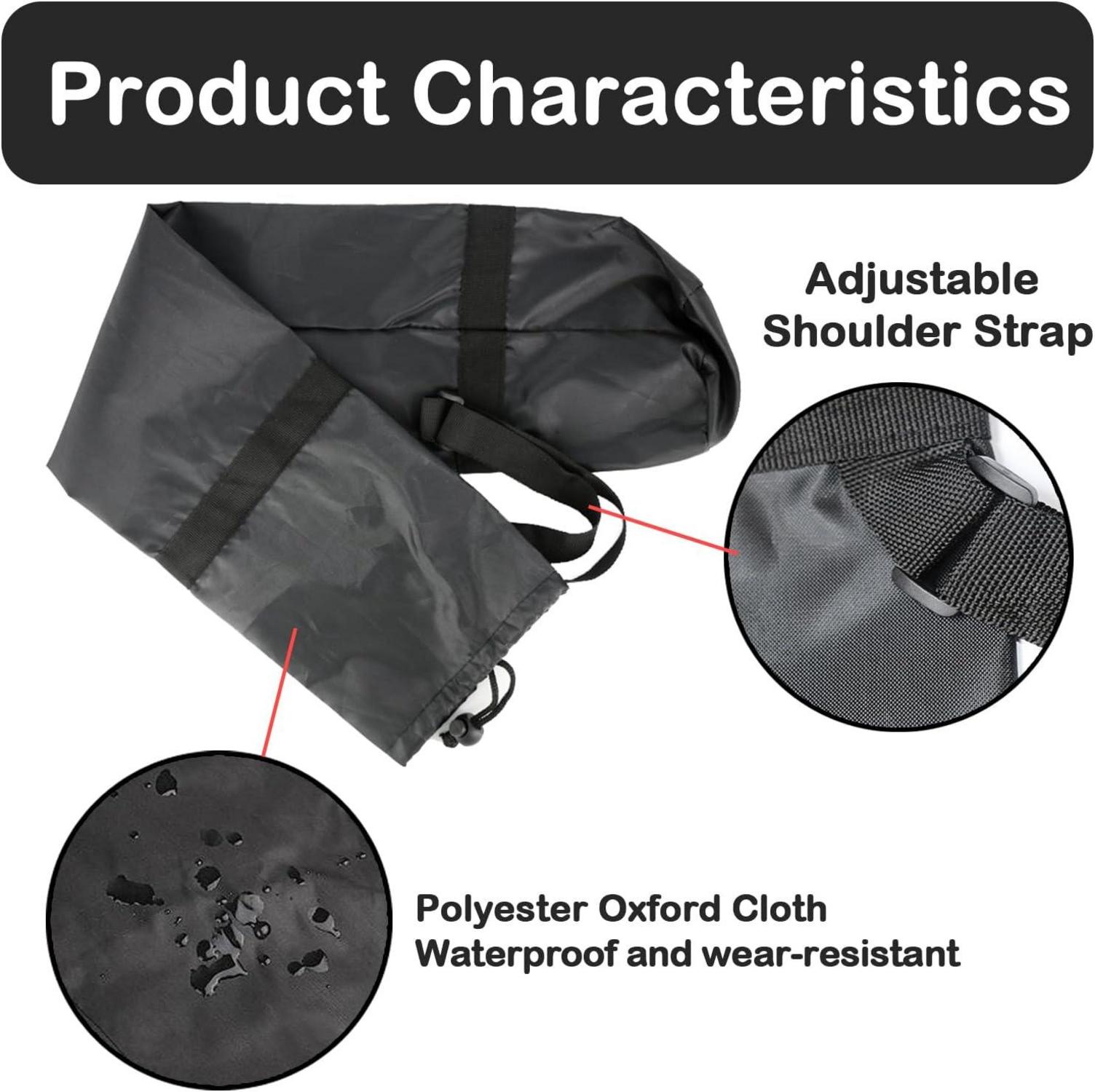 Yogatasche Groß Schwarz 2 Stück 210D Oxford Yoga Bolster Beutel
