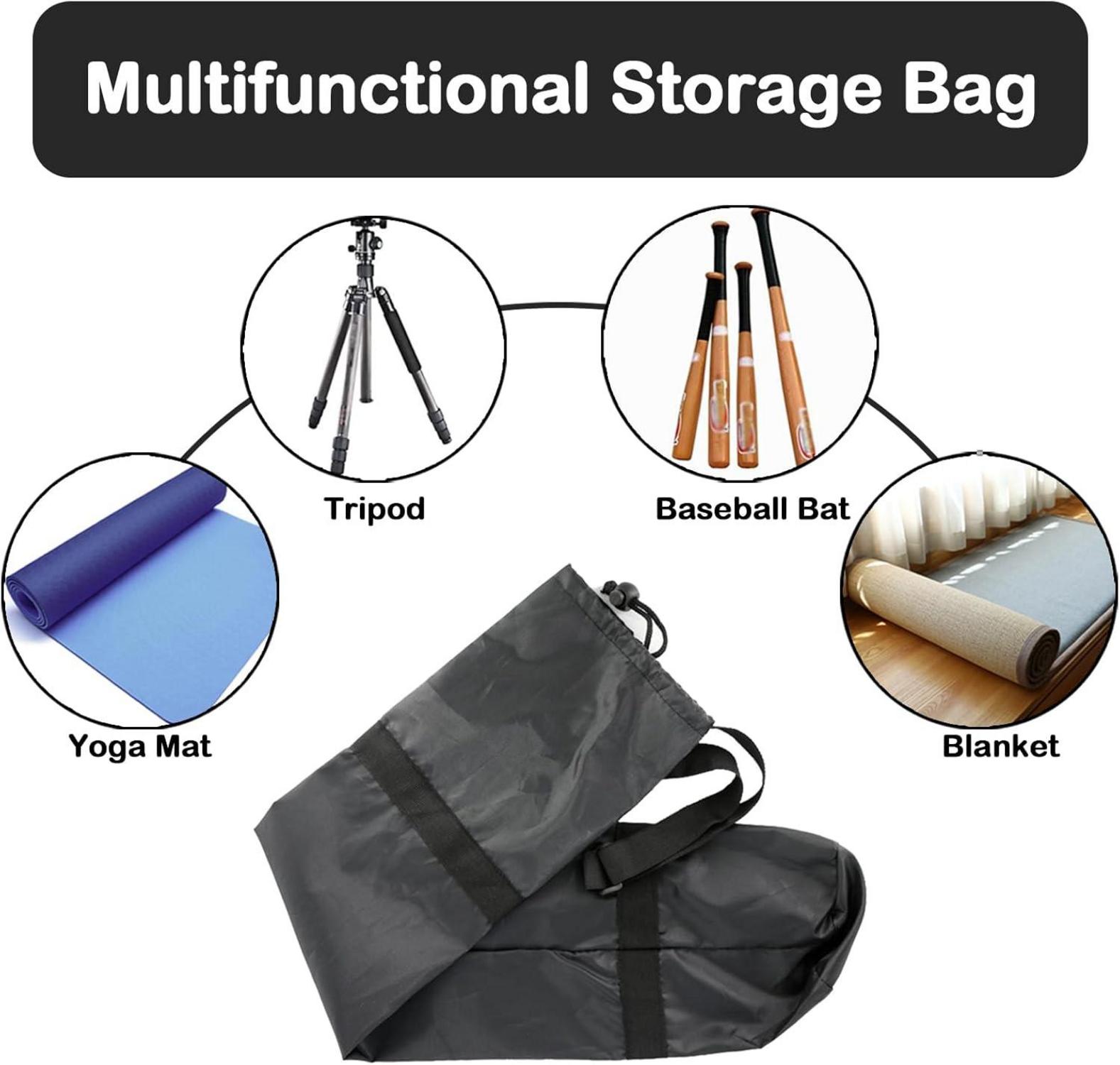 Yogatasche Schwarz 2er Set Kordelzug 210D Oxford 23x130cm