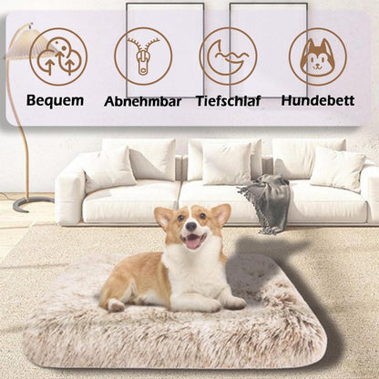 Flauschiges Hundebett 120x80x10cm – Orthopädisches Hundesofa Braun