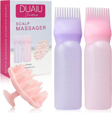 Kopfhaut Massagebürste mit Haaröl Applikator Set