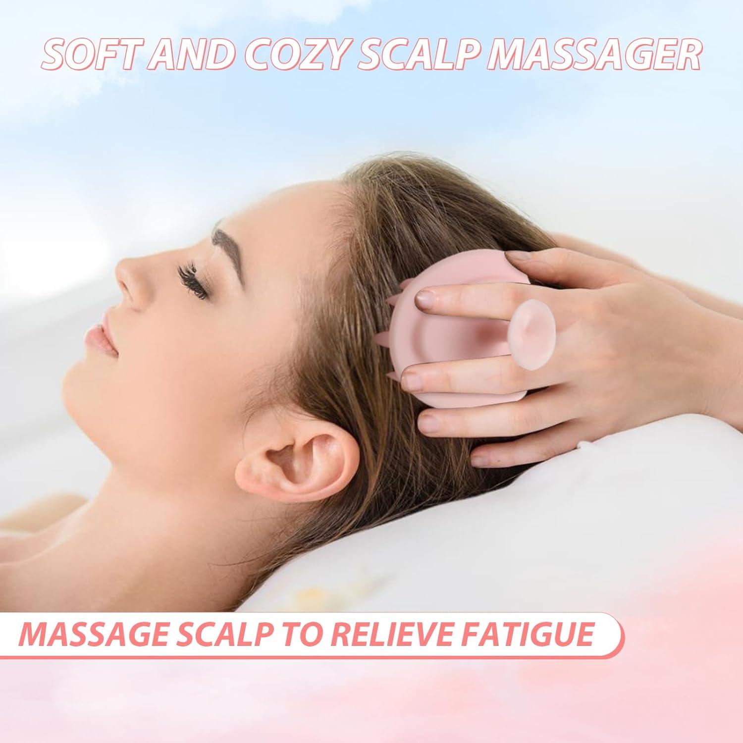 Kopfhaut Massagebürste mit Haaröl Applikator Set