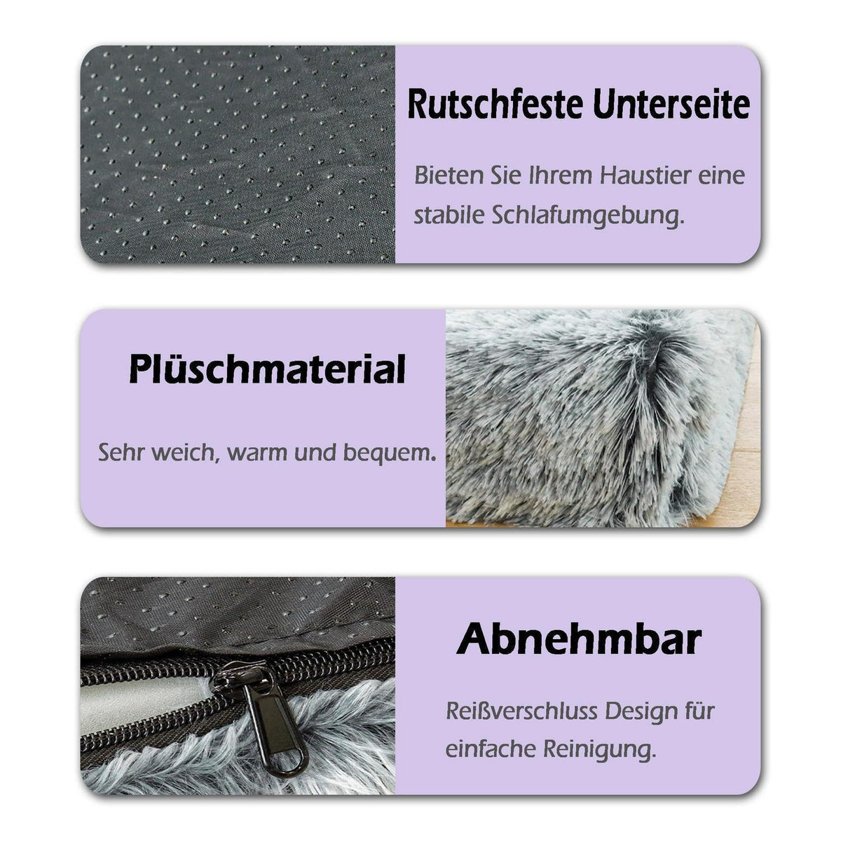 Flauschiges Hundebett 120x80x10cm – Orthopädisches Hundesofa Rosa