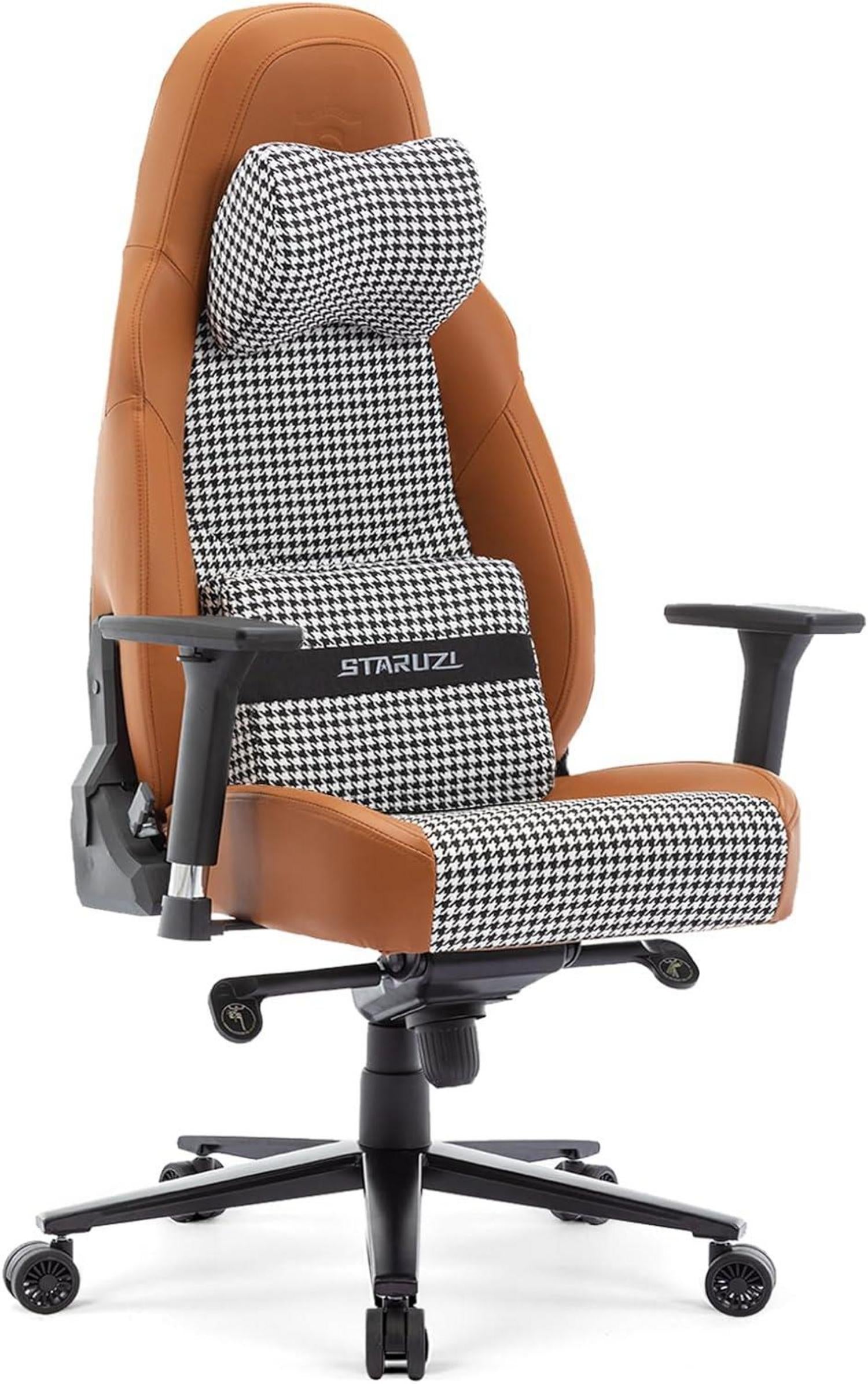 Gaming Stuhl 200kg Belastbarkeit Büro & Gamer Chefsessel Hahnentritt