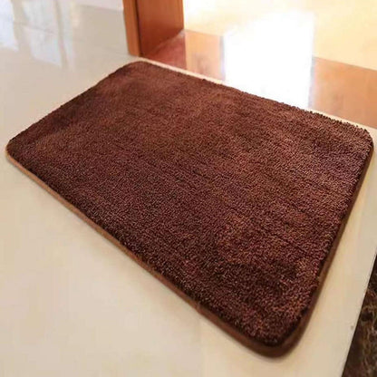 Rutschfester Badezimmerteppich flauschig Braun 120x200 cm