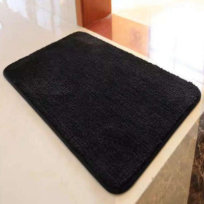 Rutschfester Badezimmerteppich Schwarz 100x150 cm – Flauschig & Saugstark