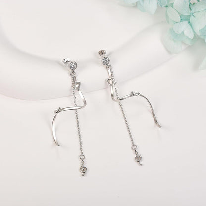 Musiknote Spirale Ohrringe Sterling Silber Musik Schmuck Frauen