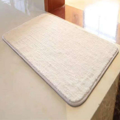 Rutschfester Badezimmerteppich flauschig weiß 120x200 cm