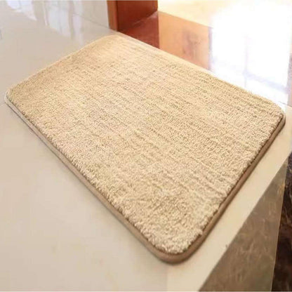 Rutschfester Badezimmerteppich flauschig Beige 100x130 cm