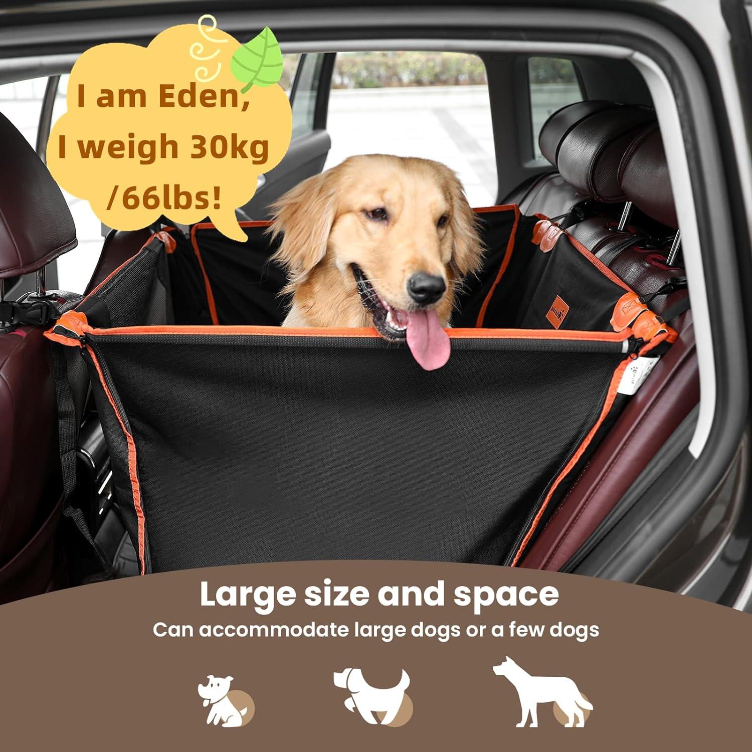 Autositz Hunde Groß Mittel Stabil 4 Gurte Rücksitz Klassisch 70*50*55