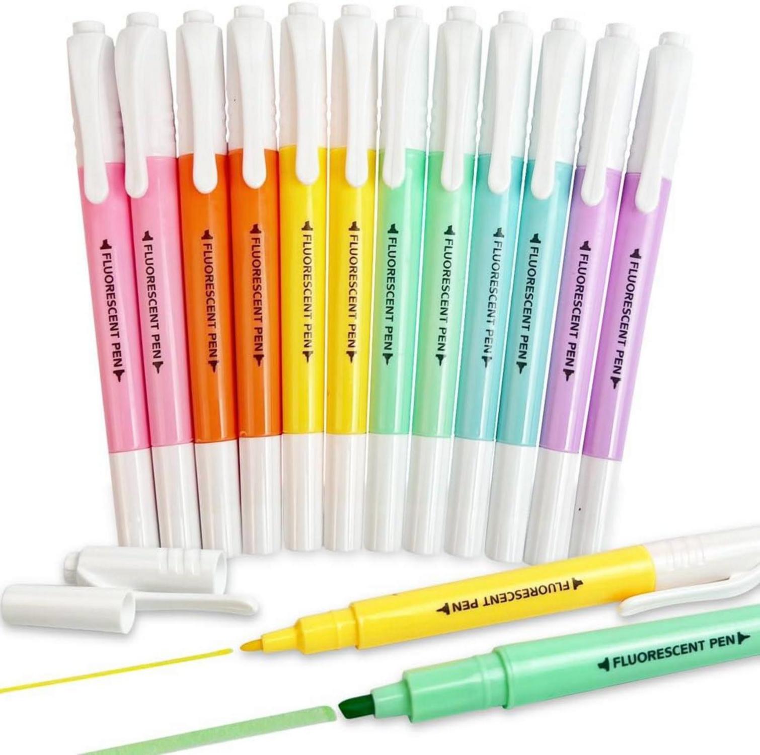 12er Set Pastell Textmarker Highlighter Pen Stift Marker