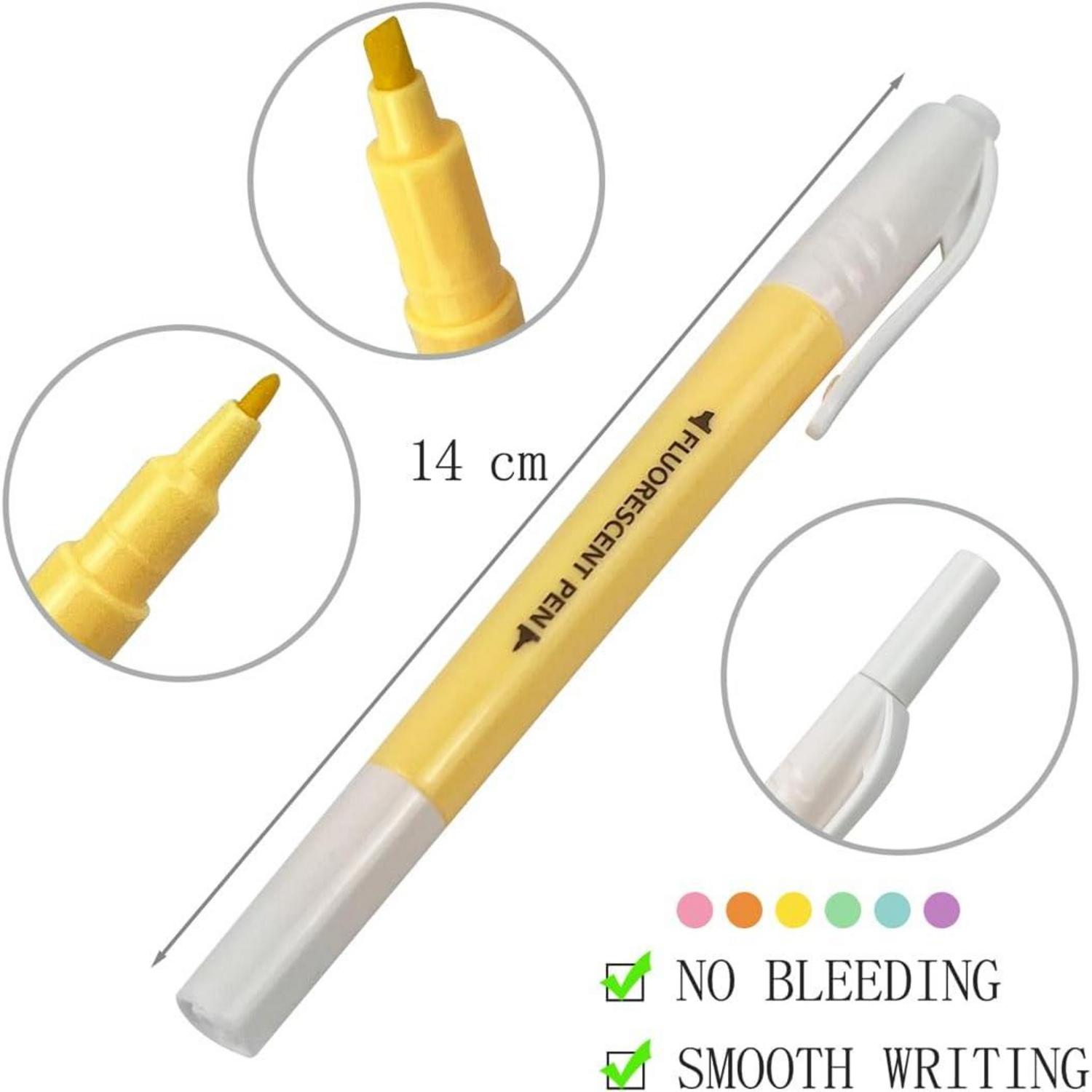 Textmarker Set Pastell 12er Pack mit Aufbewahrungstasche