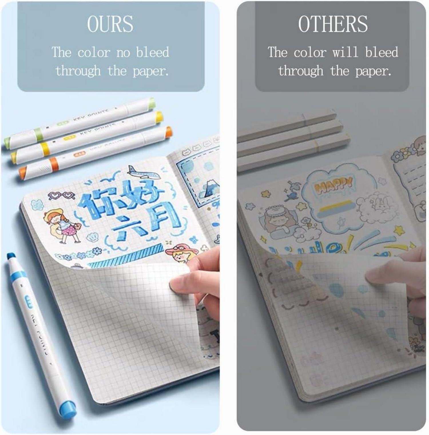 15 Pastell Textmarker Zwei Spitzen Meißel Feine Marker für Journaling