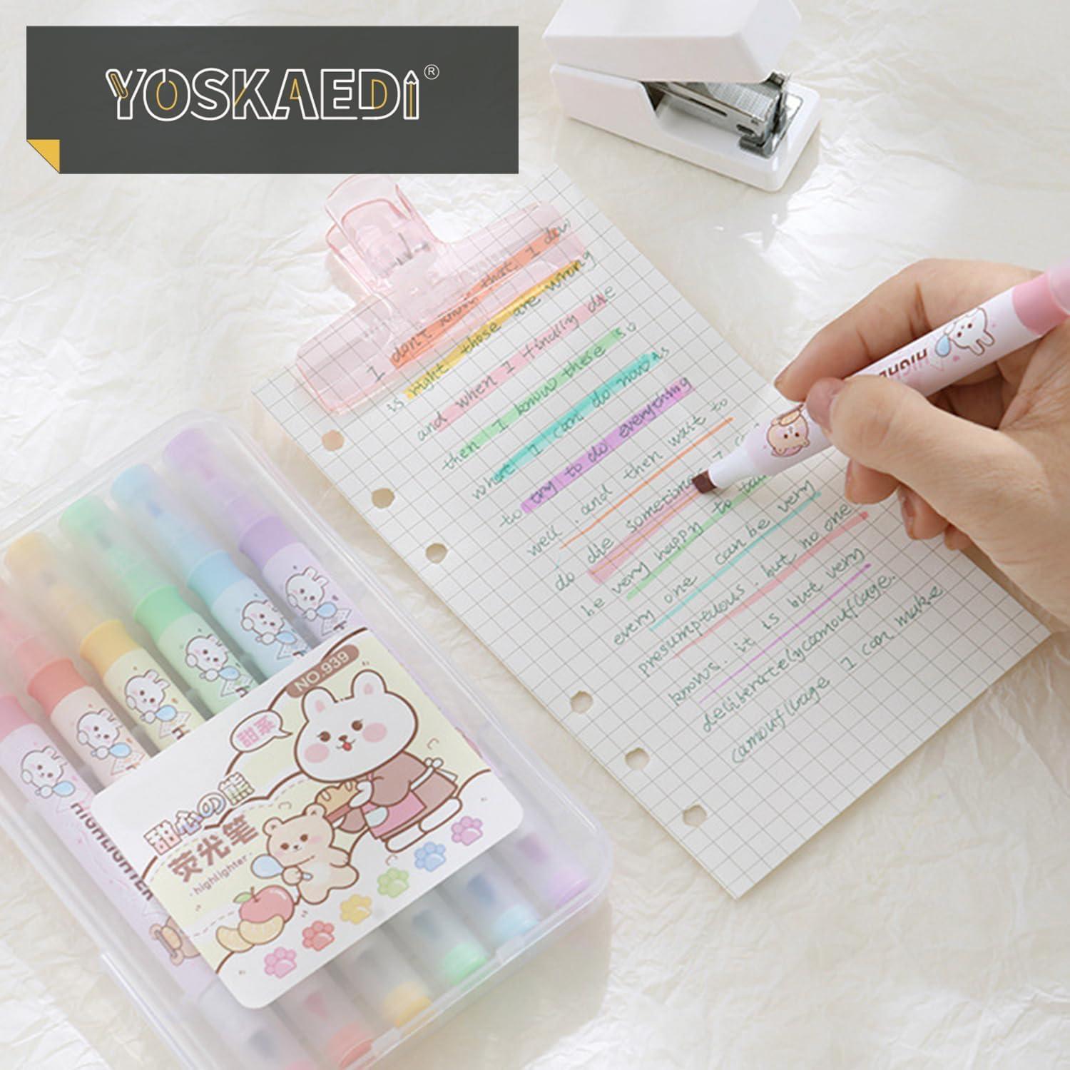 Pastell Textmarker Set 18 Stück Zwei Spitzen Highlighter Pen