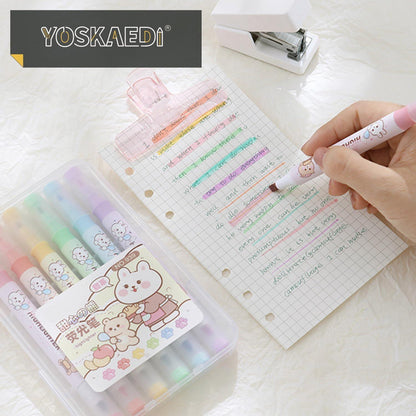 Pastell Textmarker Set 18 Stück Zwei Spitzen Highlighter Pen