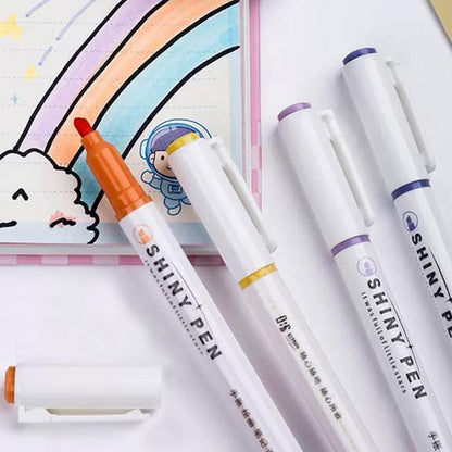 12 Pastell Textmarker Set Leuchtstift Highlighter Pen Stift Marker