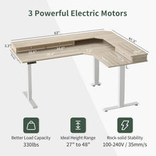 Elektrischer Schreibtisch Höhenverstellbar 3 Motoren L-Form