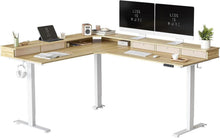 Elektrischer L-förmiger Schreibtisch Höhenverstellbar 190x160 cm White
