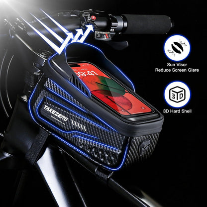 Fahrradtasche mit wasserdichtem Rahmen und Handyhalterung