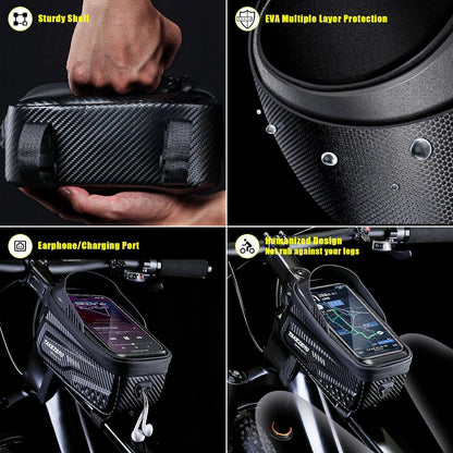 Fahrradtasche wasserdichter Rahmen Handyhalterung 6,8 Zoll Smartphone